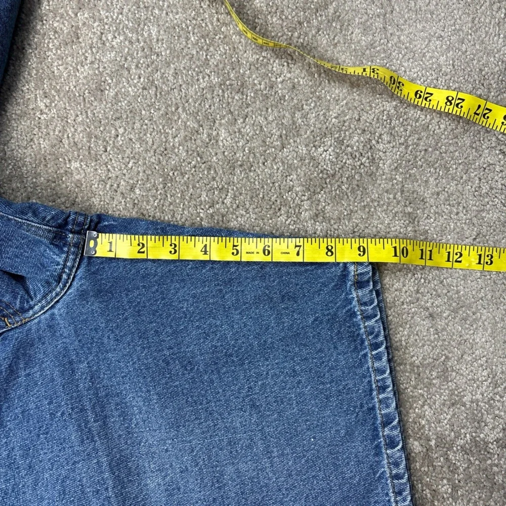 Vintage‎ Y2K Full Blue Denim Jean Shorts Jorts Size 34